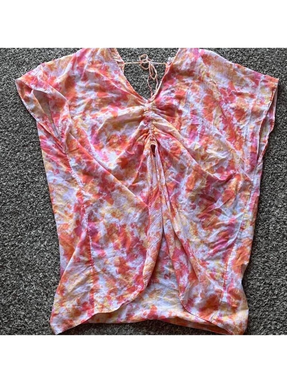 Aerie Swim Medium Beach Cover-up Lake Day Tie-Dye Summer Vacation Colorful Girly